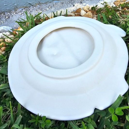 Large Christmas Snowman Dish 12" Ceramic Bisque Ready To Paint Pottery