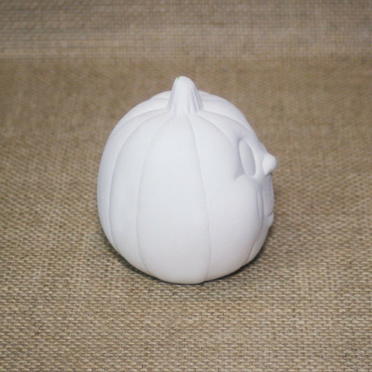 Small Pumpkin Head 3x3 Halloween Ceramic Bisque Ready To Paint Pottery