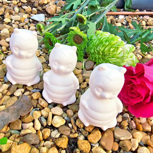 Three Ladybug Babies 2.5" Ceramic Bisque Ready To Paint Pottery