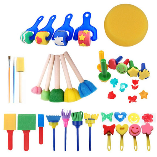 (30x) Kids Stamping Sponge Set with Rollers