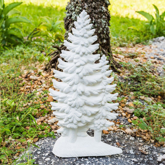 Winter Pine Tree Plaque Christmas 12" Ceramic Bisque Ready To Paint Pottery
