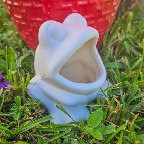 Generic Cute Frog Brush Holder 4.5" Ceramic Bisque Ready To Paint Pottery