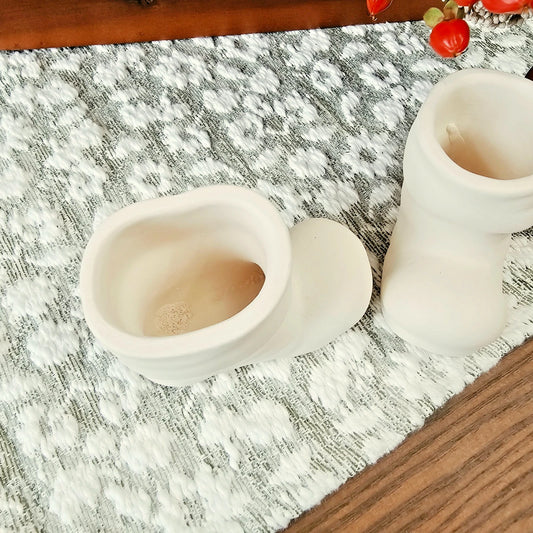 Pair of small Santa Boots 3" Ceramic Bisque Ready To Paint Pottery