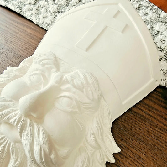 Santa Clause Christmas Mask Polish 11" Ceramic Bisque Ready To Paint Pottery
