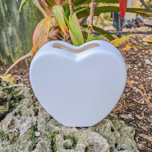 Heart Shaped Planter 4.4" Ceramic Bisque Ready To Paint Pottery