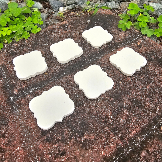 6x Victorian Mini Tile 1.5" IN STOCK Ceramic Bisque Ready To Paint Pottery