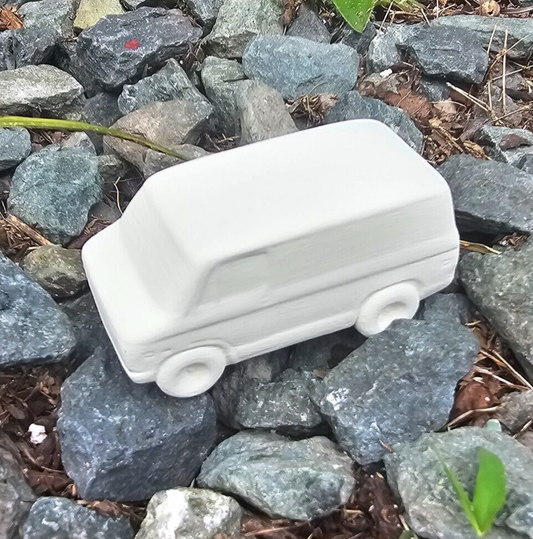 Van Car 3" Ceramic Bisque Ready To Paint Pottery