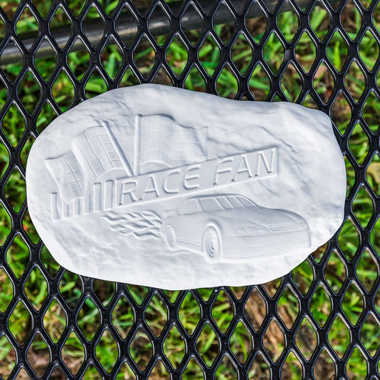 Race Fan NASCAR Lawn Rock 10" Ceramic Bisque Ready To Paint Pottery
