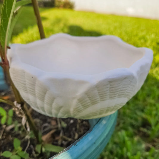 Giant Seashell Bowl 7.25" Ceramic Bisque Ready To Paint Pottery