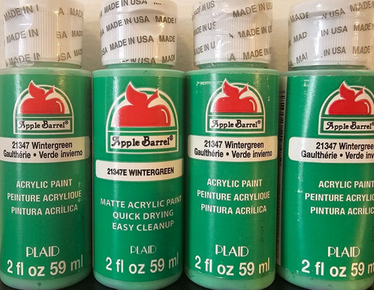 Wintergreen (4x) 2oz Bottles - (8oz) Apple Barrel Matte Acrylic Paint