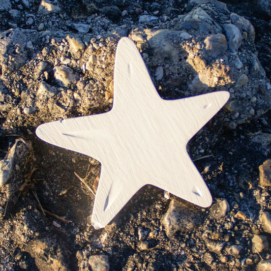 Flat Starfish Decorative 4" Ceramic Bisque Ready To Paint Pottery