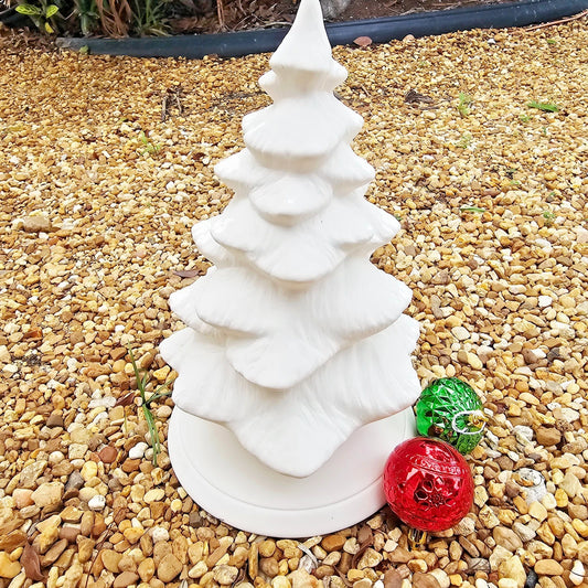 Christmas Tree With Base 12.5" Ceramic Bisque Ready To Paint Pottery