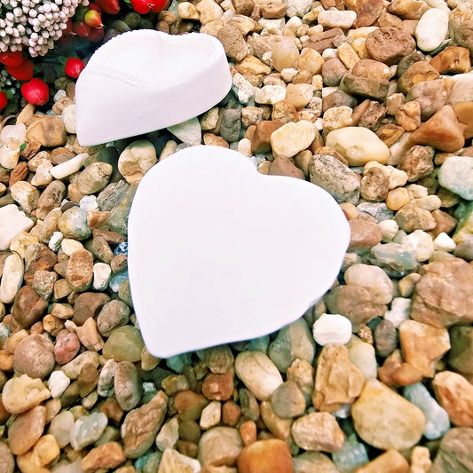 Two Heart Add-ons Tiles 2.5" Ceramic Bisque Ready To Paint Pottery
