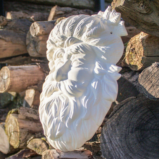 Saint Nicolas Santa Mask 8.5" Ceramic Bisque Ready To Paint Pottery
