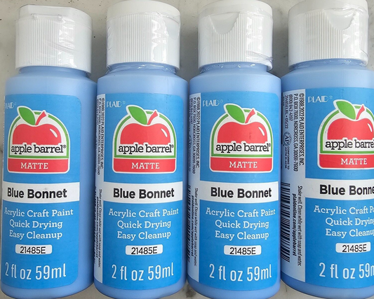 Blue Bonnet (4x) 2oz Bottles - (8oz) Apple Barrel Matte Acrylic Paint