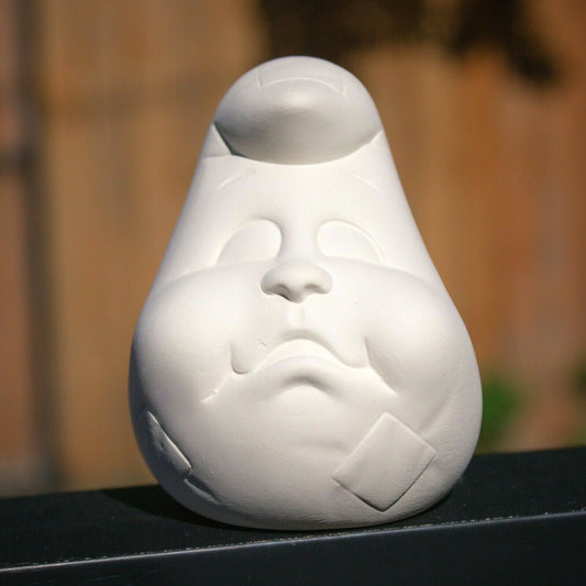 Cute Halloween Ghost Head 3.5" Ceramic Bisque Ready To Paint Pottery