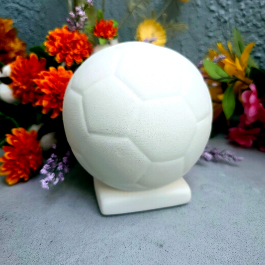 Soccer Ball Coin Bank 5" Ceramic Bisque Ready To Paint Pottery