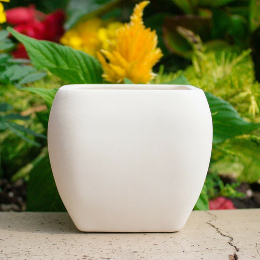 Small Smooth Vase Planter 3x3 Ceramic Bisque Ready To Paint Pottery