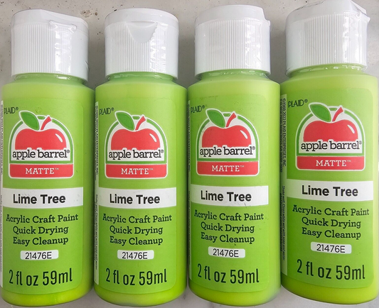 Lime Tree Green (4x) 2oz Bottles - (8oz) Apple Barrel Matte Acrylic Paint