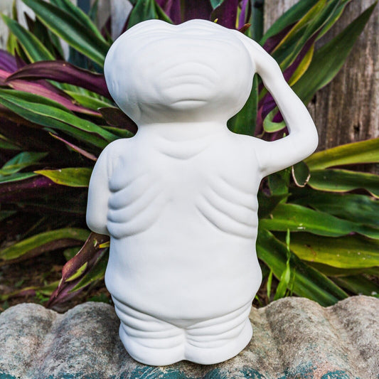 Space Alien Sci-Fi Movie 9" Ceramic Bisque Ready To Paint Pottery
