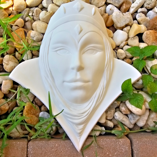 Wicked Queen Mask 11.6" Ceramic Bisque Ready To Paint Pottery