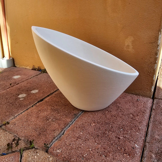Art Deco Planter 7" IN STOCK Ceramic Bisque Ready To Paint Pottery