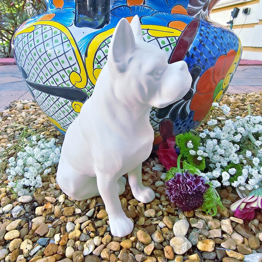 Boxer Dog Sitting 9.5" Ceramic Bisque Ready To Paint Pottery