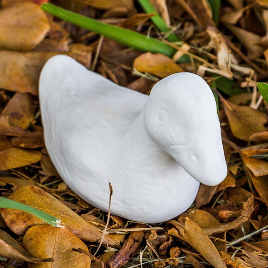 Small Duck Baby Duckling Decoration 3.7" Ceramic Bisque Ready To Paint Pottery