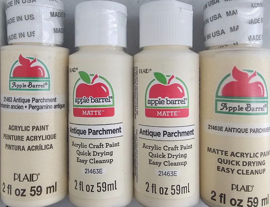 Antique Parchment (4x) 2oz Bottles - (8oz) Apple Barrel Matte Acrylic Paint