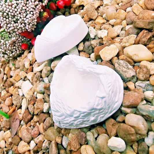 Two Heart Add-ons Tiles 2.5" Ceramic Bisque Ready To Paint Pottery